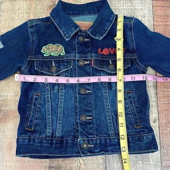 Levi’s Trucker Denim Jacket with Patches Children’s Sz 3T - Picture 7 of 9